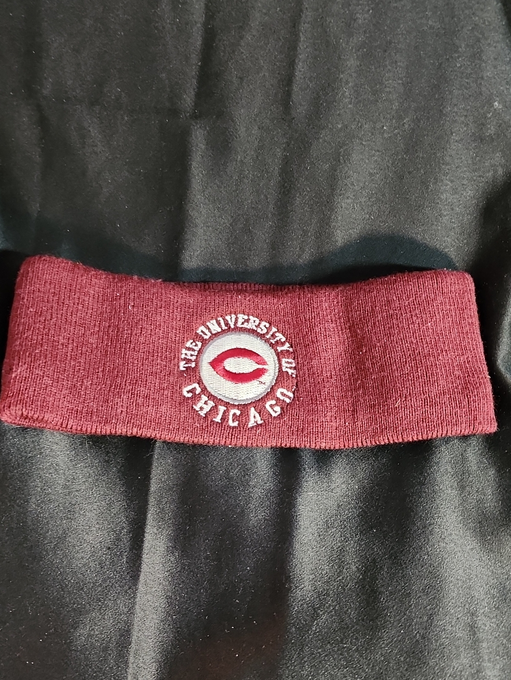 Maroon University of Chicago Embroidered Headband Unisex